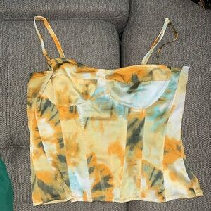 Orange Tie Dye Corset